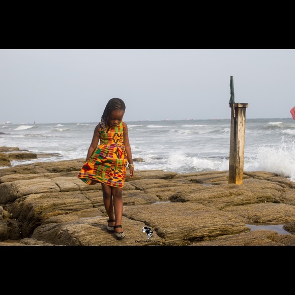 African Kente Young Girl Dress - K2 - Picture 3 of 7